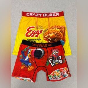 NWT 2-Crazy Boxers Kellogg's Eggos and Froot Loops Boxer Briefs. Size_XL